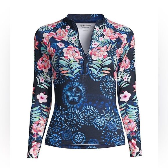 Johnny Was Annia Printed Surf Shirt Small - Picture 1 of 9